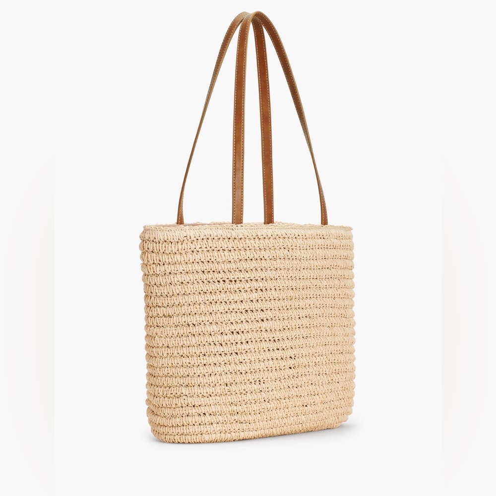 Talbots Cream Woven Tote Bag
